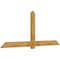 Ekena Millwork Eugene Rough Sawn Timber Gable Bracket, Western Red Cedar, 96"W x 40"H x 2"D x 6"F, 10/12 Pitch GBW096X40X0206EUG00RWR - alternate 2